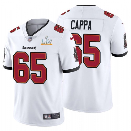 Men's White Tampa Bay Buccaneers #65 Alex Cappa 2021 Super Bowl LV Limited Stitched Jersey